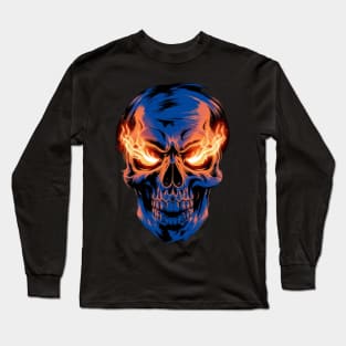 fire skull Long Sleeve T-Shirt